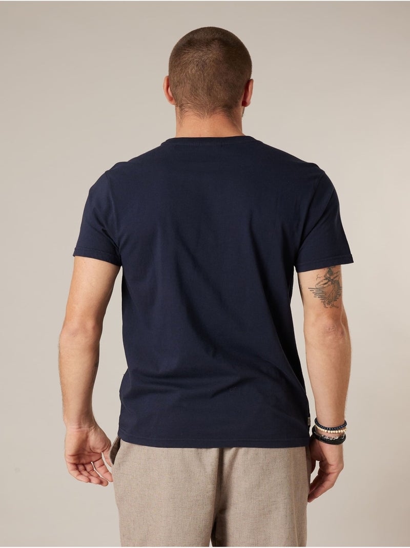 T-shirt homme en coton 'Deeluxe' Bleu marine - Kiabi