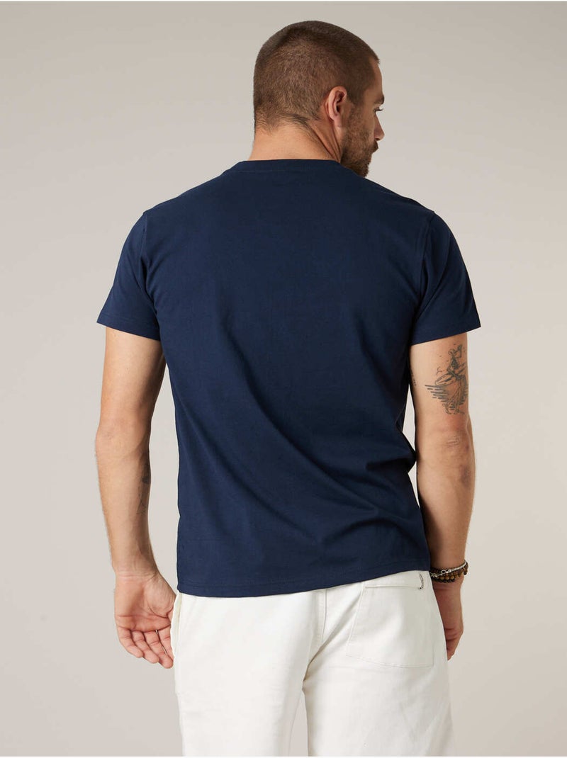 T-shirt homme en coton 'Deeluxe' Bleu marine - Kiabi