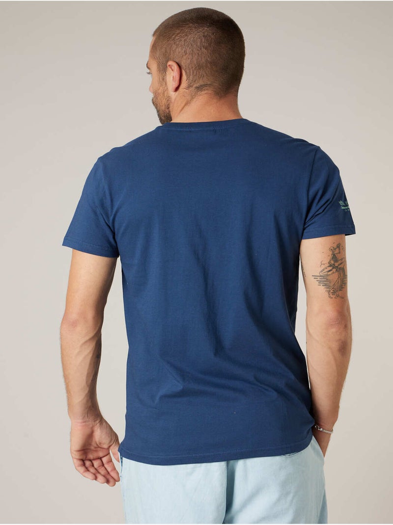 T-shirt homme en coton 'Deeluxe' Bleu marine - Kiabi