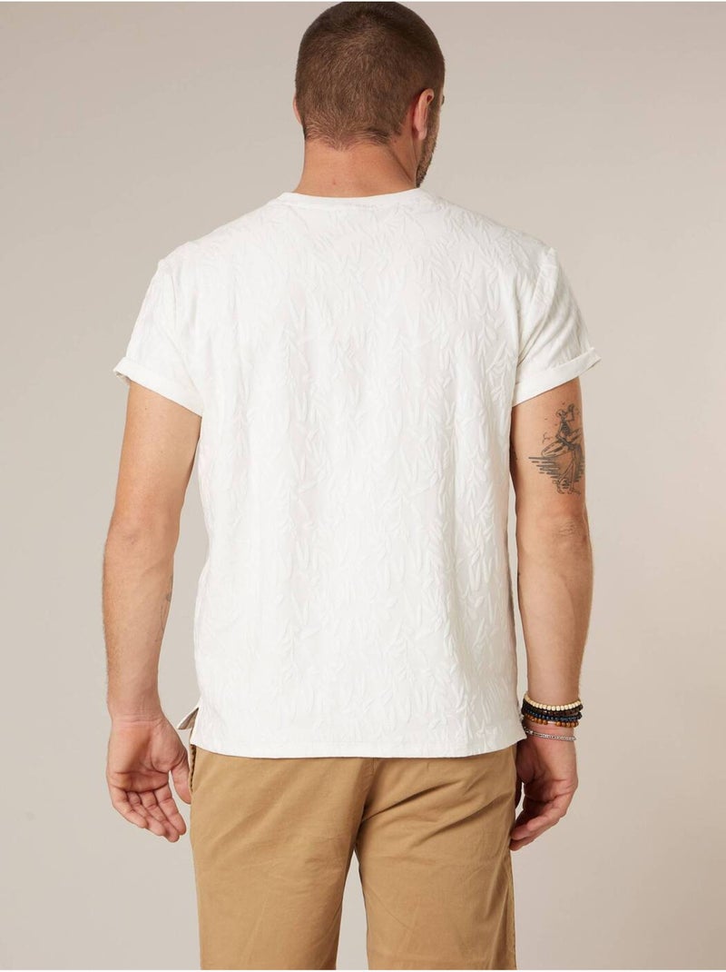 T-shirt homme en coton 'Deeluxe' Ecru - Kiabi