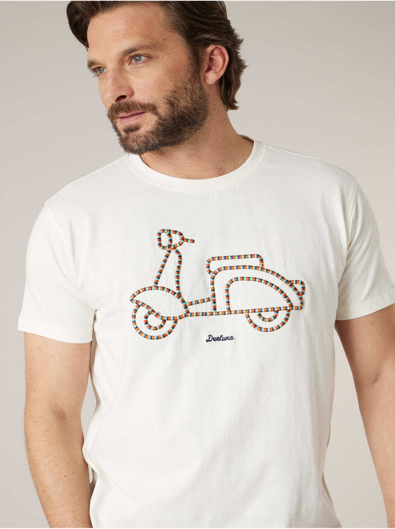 T-shirt homme en coton 'Deeluxe' Ecru - Kiabi