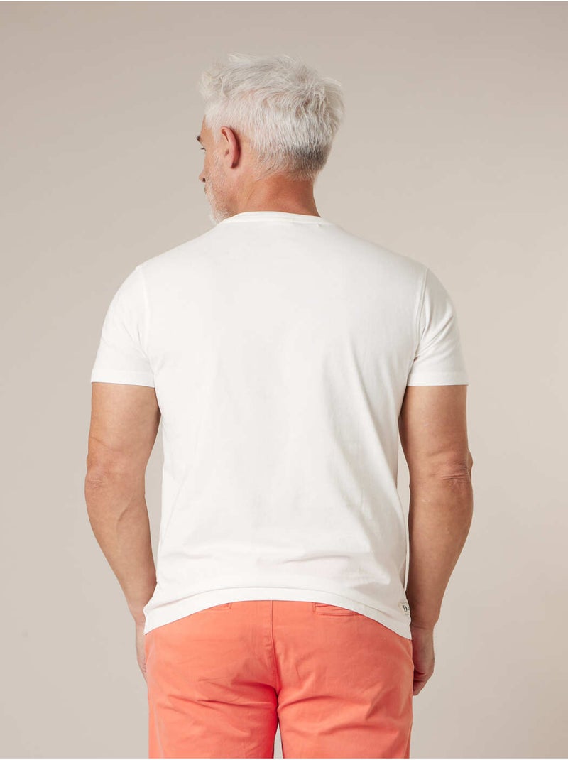 T-shirt homme en coton 'Deeluxe' Ecru - Kiabi