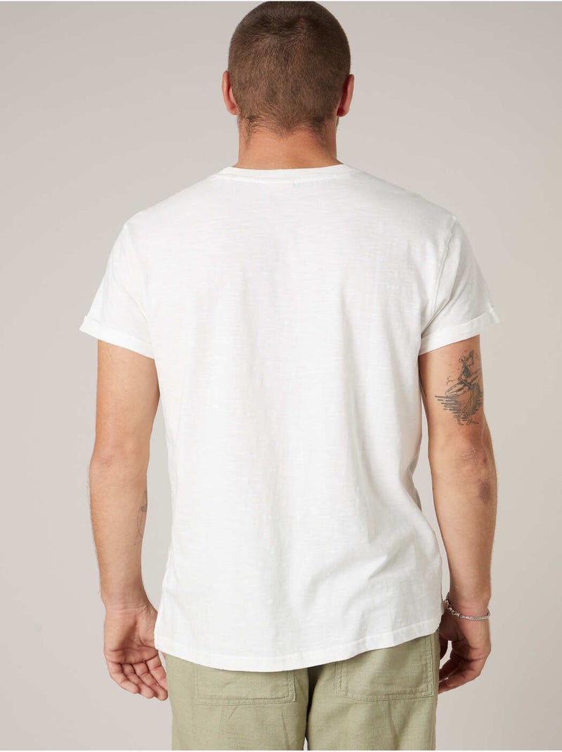 T-shirt homme en coton 'Deeluxe' Ecru - Kiabi