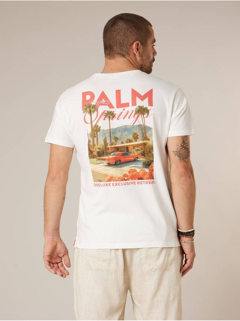 T-shirt homme en coton 'Deeluxe' Ecru - Kiabi