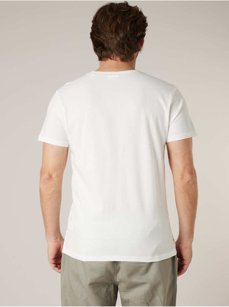 T-shirt homme en coton 'Deeluxe' Ecru - Kiabi