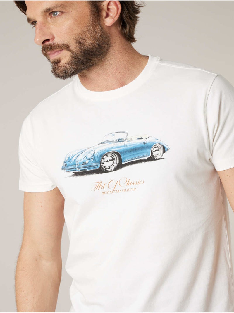 T-shirt homme en coton 'Deeluxe' Ecru - Kiabi