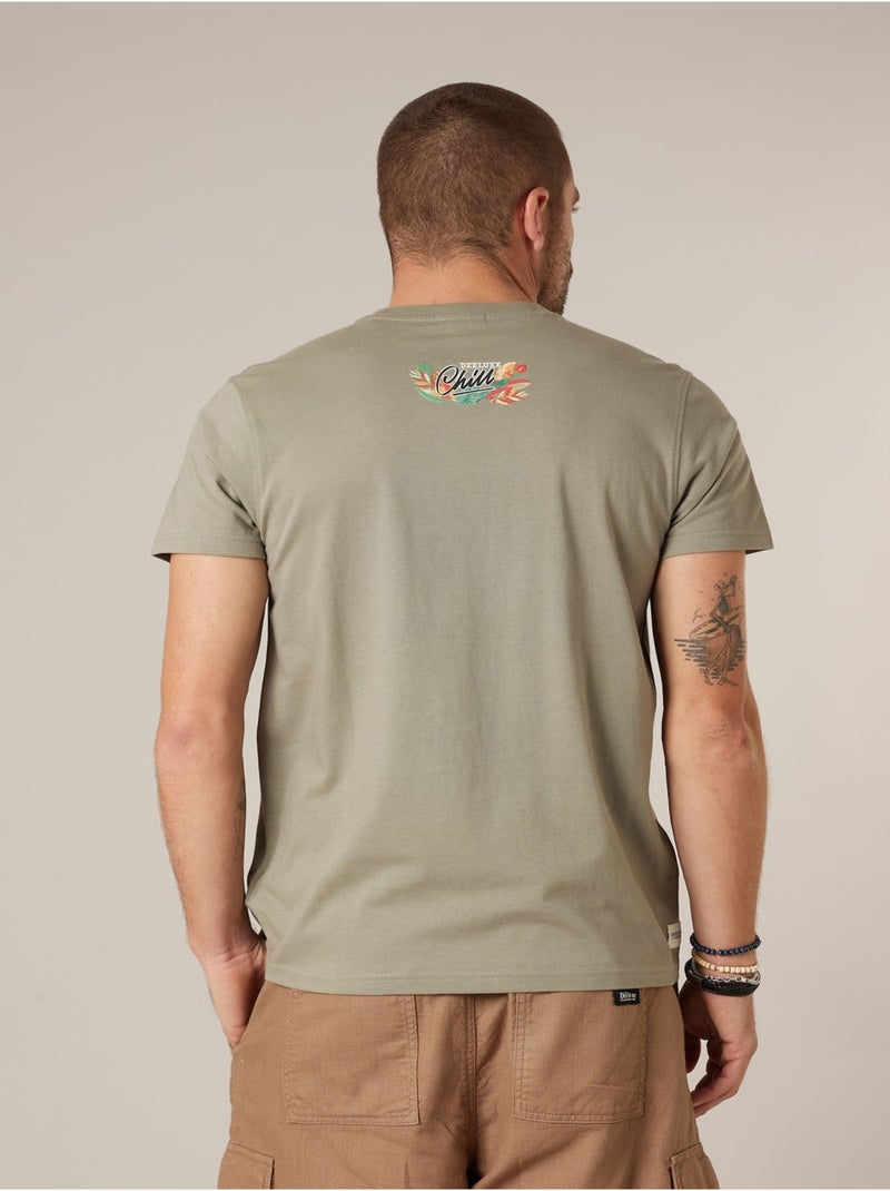 T-shirt homme en coton 'Deeluxe' Ecru - Kiabi