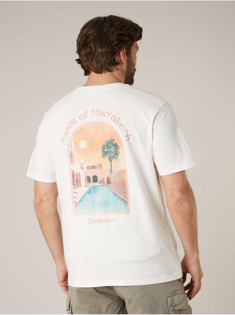 T-shirt homme en coton 'Deeluxe' Ecru - Kiabi