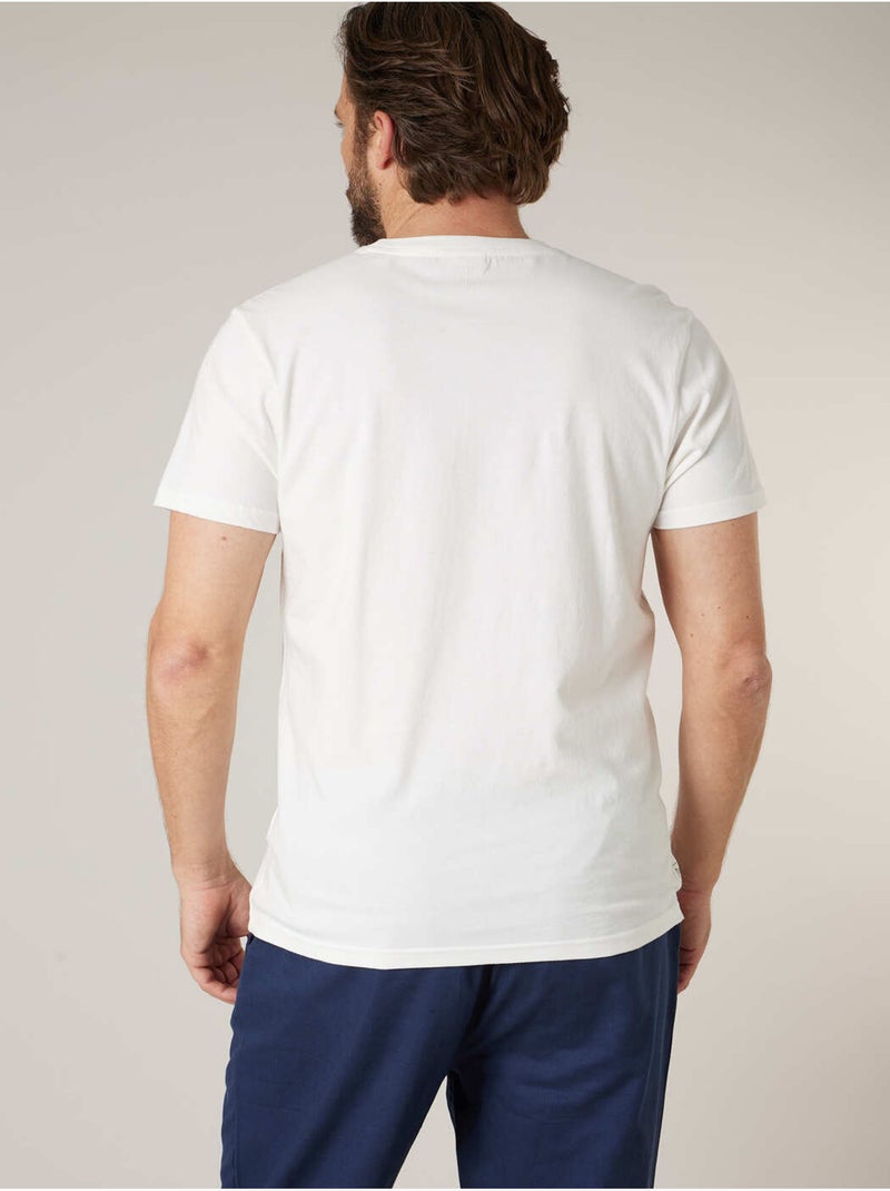 T-shirt homme en coton 'Deeluxe' Ecru - Kiabi
