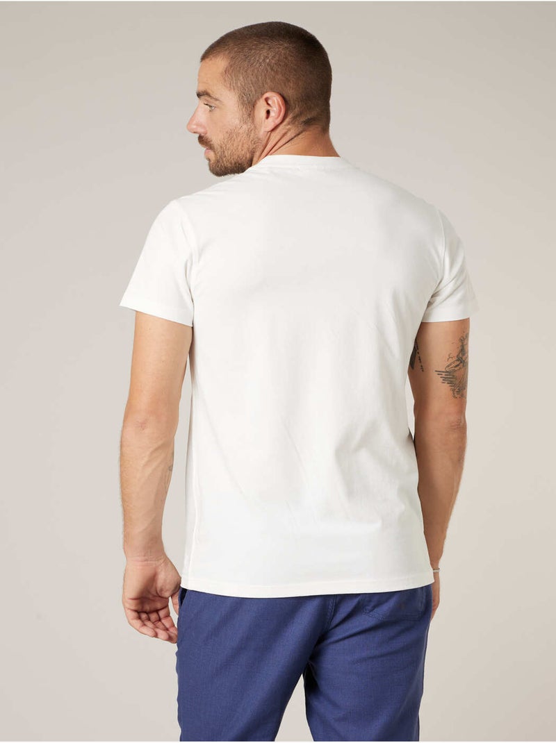 T-shirt homme en coton 'Deeluxe' Ecru - Kiabi