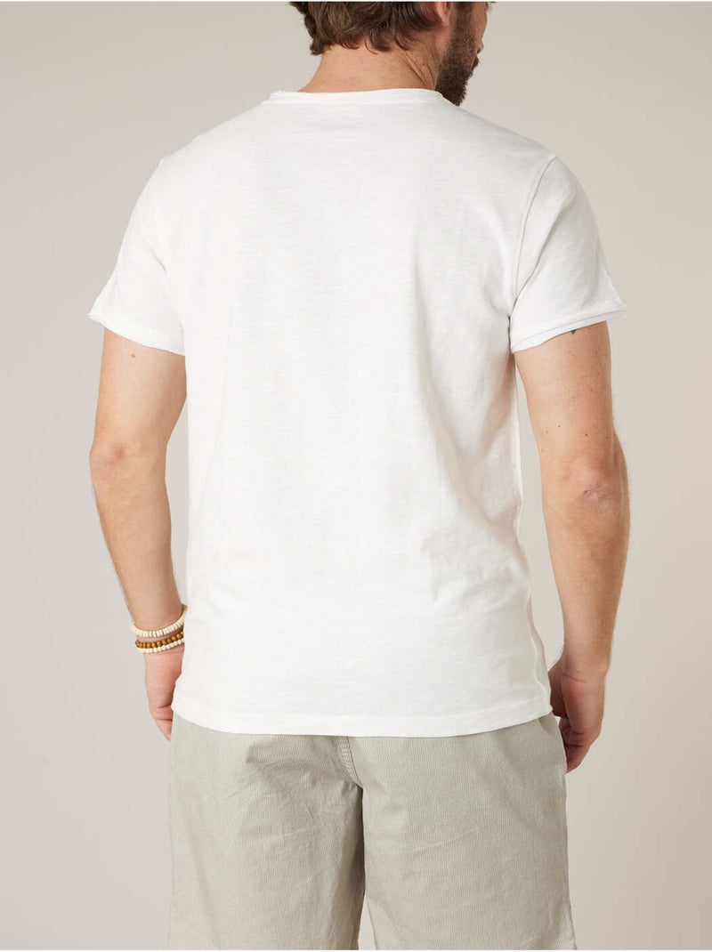 T-shirt homme en coton 'Deeluxe' Ecru - Kiabi