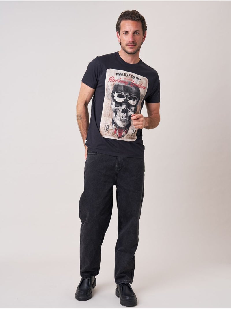 T-shirt homme en coton 'deeluxe' gris anthracite - Kiabi