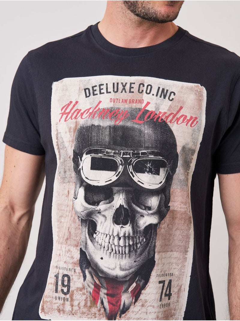 T-shirt homme en coton 'deeluxe' gris anthracite - Kiabi