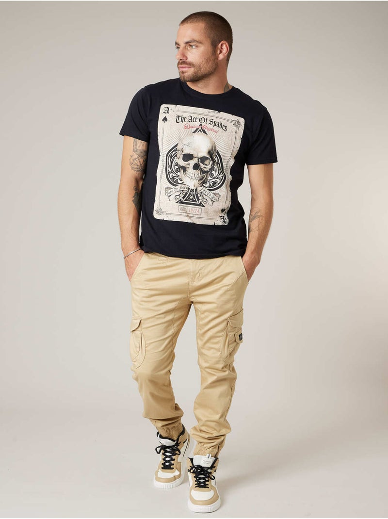 T-shirt homme en coton 'Deeluxe' gris anthracite - Kiabi