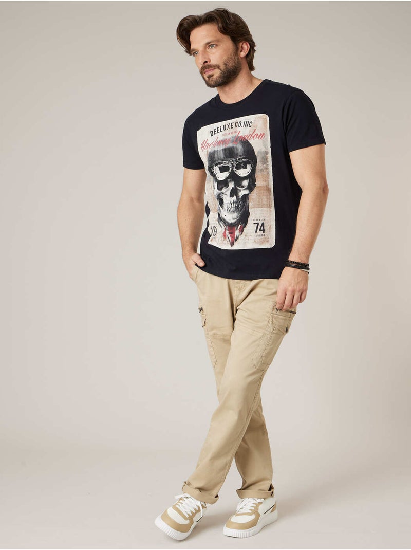 T-shirt homme en coton 'Deeluxe' gris anthracite - Kiabi