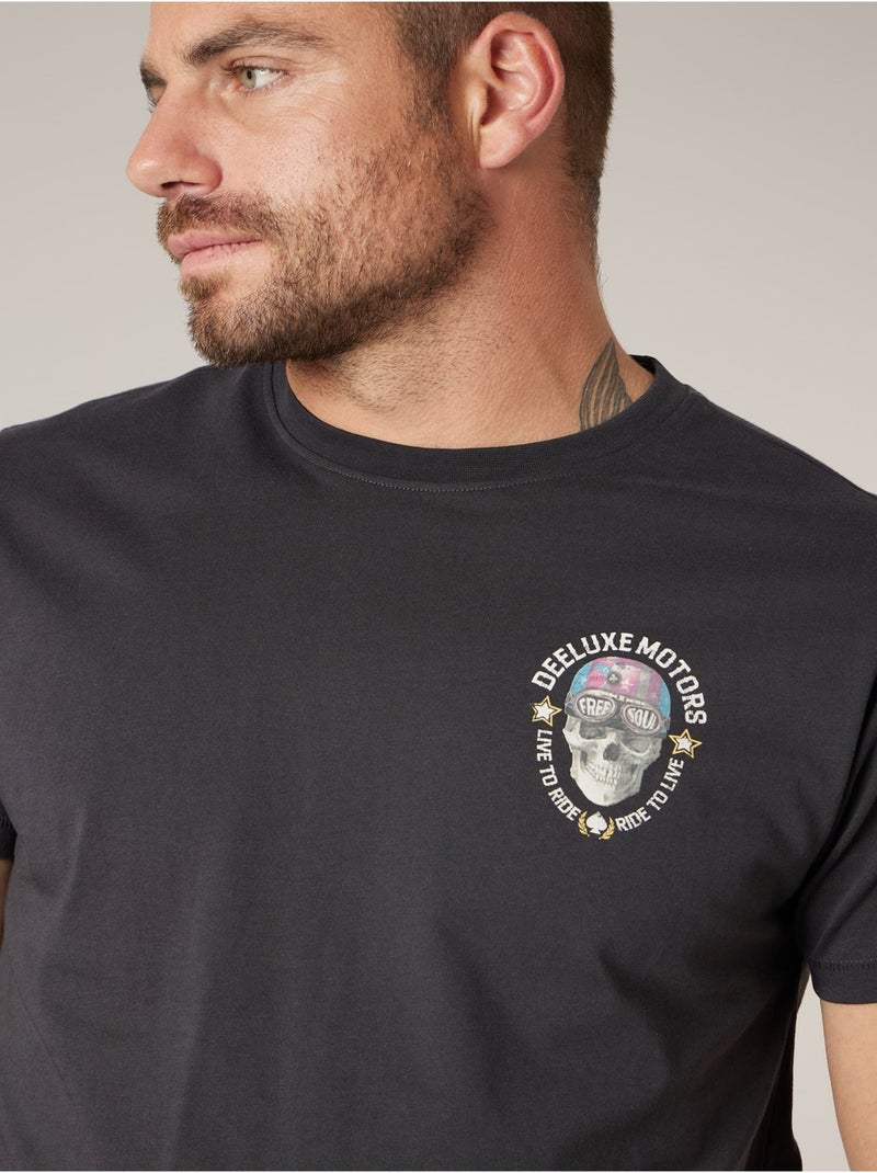 T-shirt homme en coton 'Deeluxe' gris anthracite - Kiabi