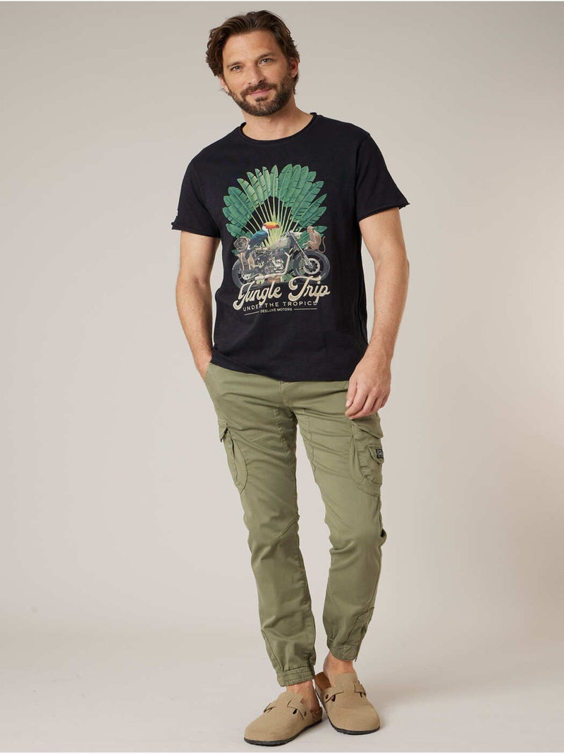 T-shirt homme en coton 'Deeluxe' gris anthracite - Kiabi