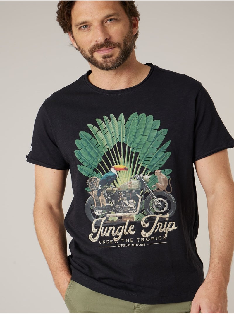 T-shirt homme en coton 'Deeluxe' gris anthracite - Kiabi