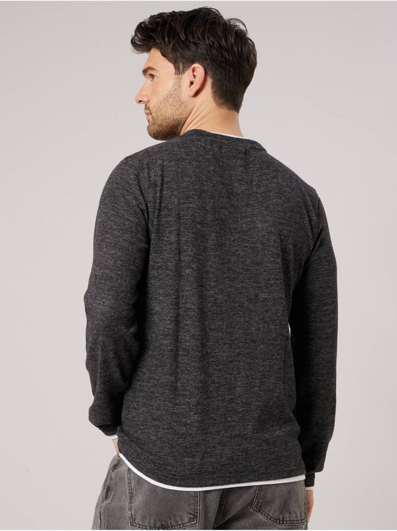 T-shirt homme en coton 'deeluxe' Gris foncé - Kiabi