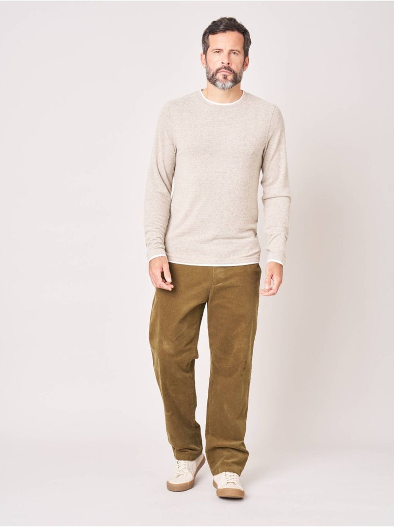 T-shirt homme en coton 'deeluxe' Gris taupe - Kiabi