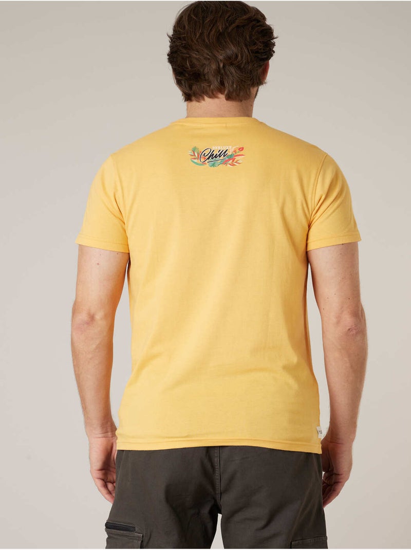 T-shirt homme en coton 'Deeluxe' Jaune - Kiabi