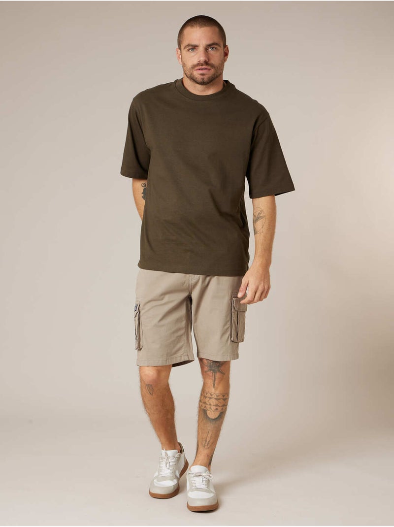 T-shirt homme en coton 'Deeluxe' Kaki - Kiabi
