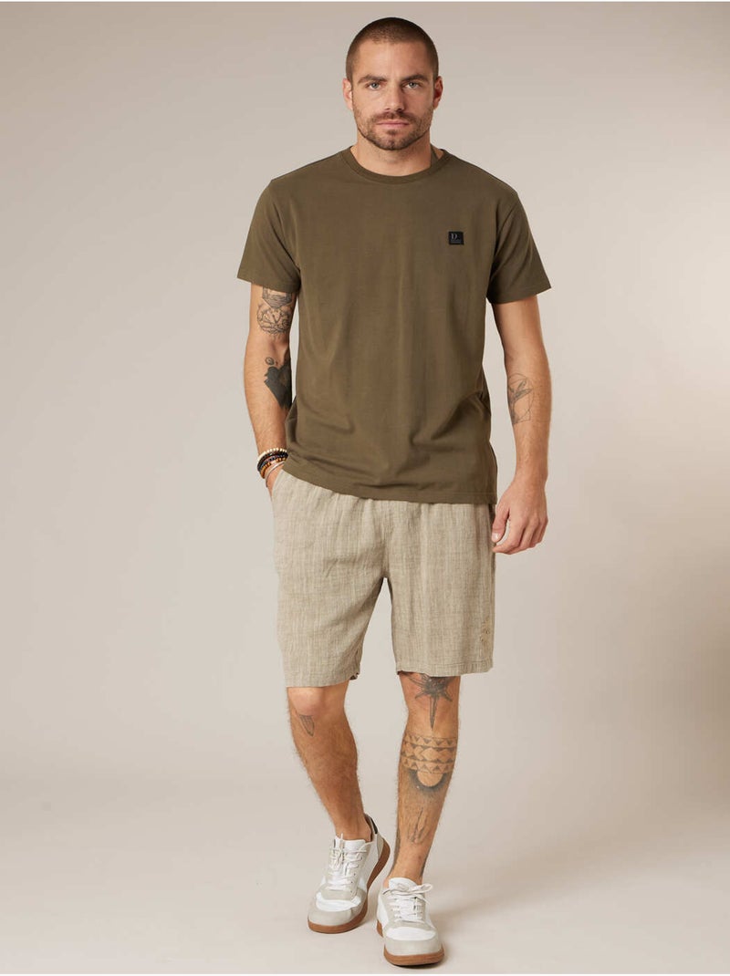 T-shirt homme en coton 'Deeluxe' Kaki - Kiabi