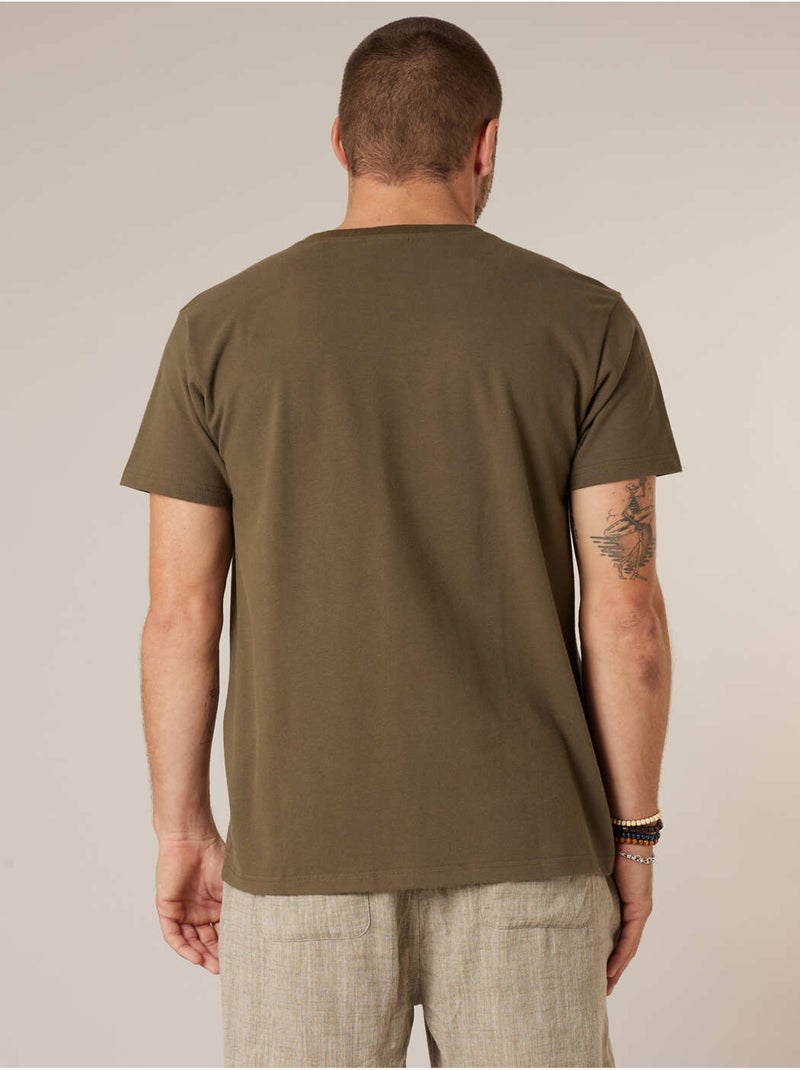 T-shirt homme en coton 'Deeluxe' Kaki - Kiabi