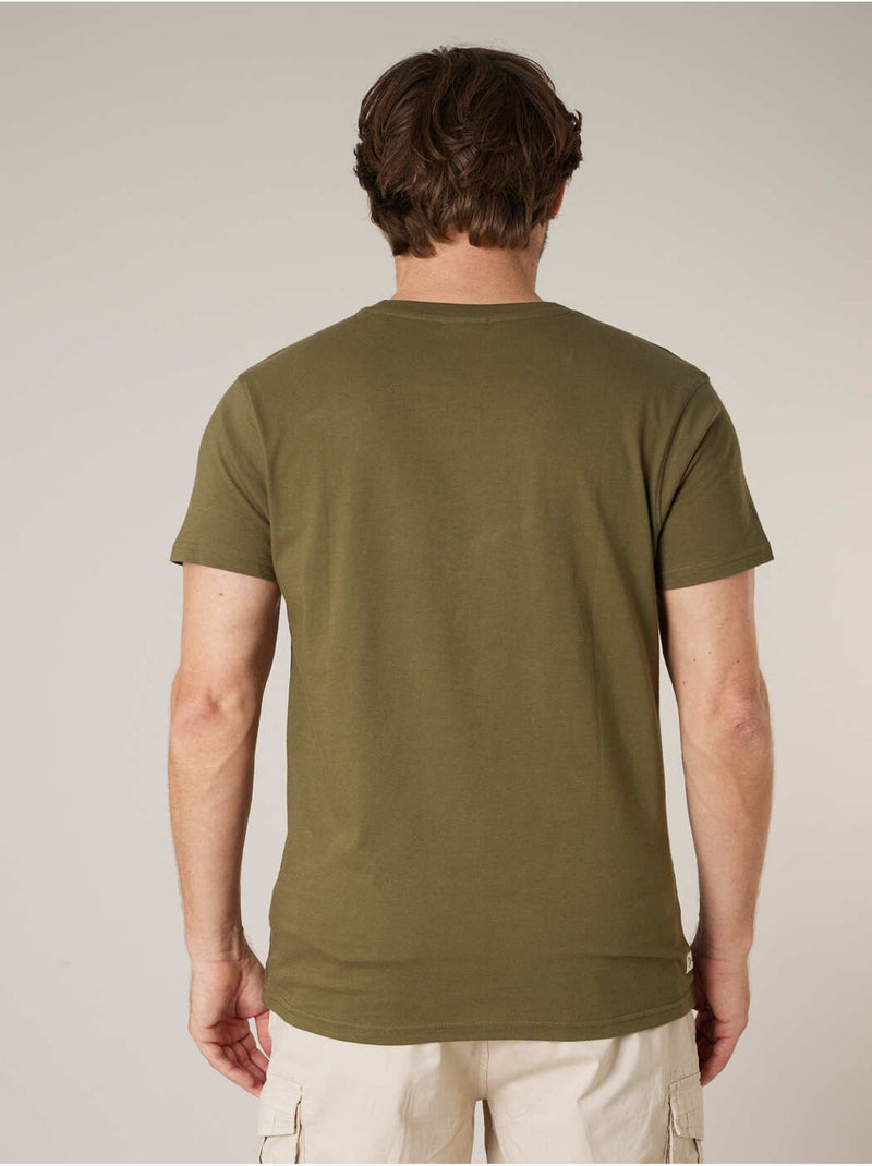 T-shirt homme en coton 'Deeluxe' Kaki - Kiabi