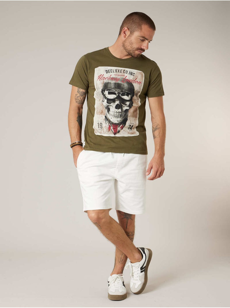 T-shirt homme en coton 'Deeluxe' Kaki - Kiabi