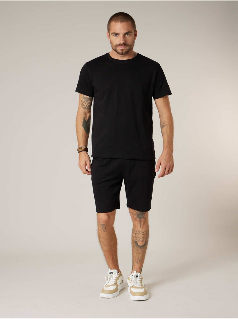 T-shirt homme en coton 'Deeluxe' Noir - Kiabi