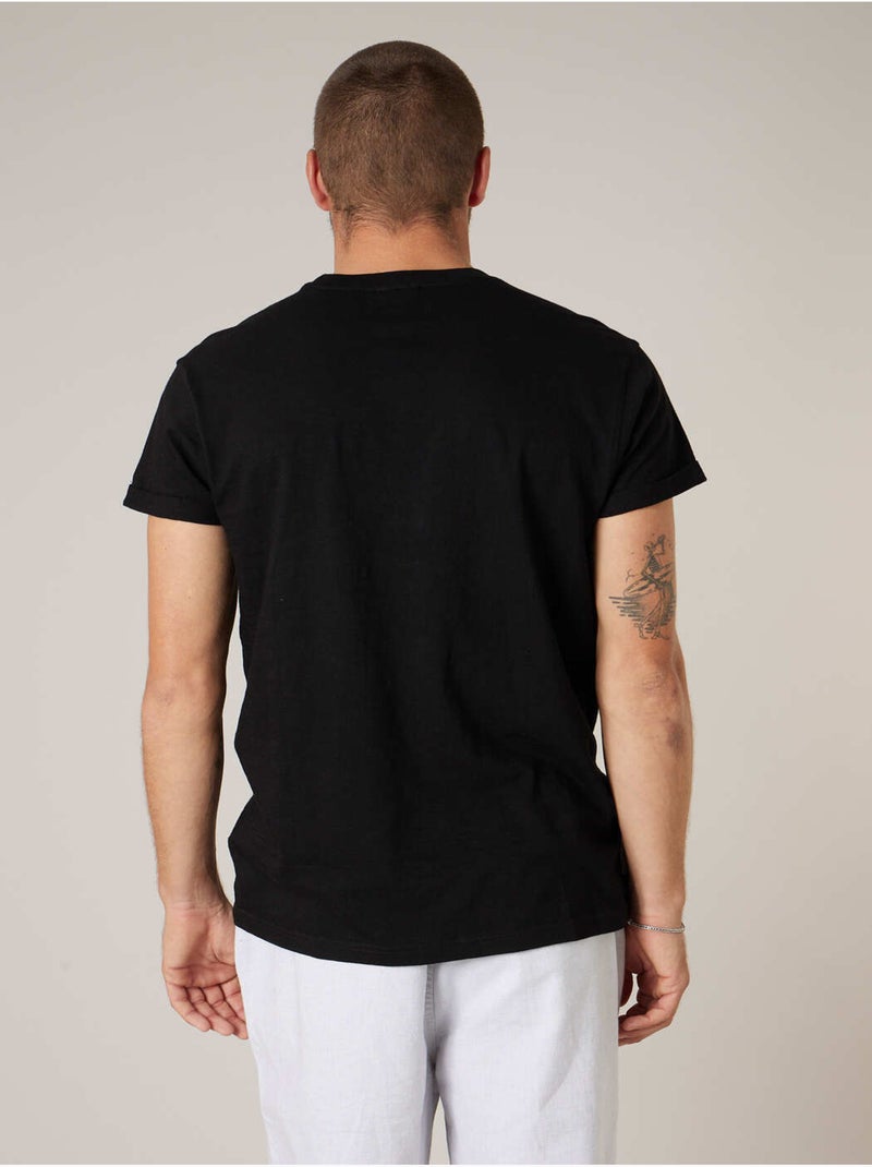 T-shirt homme en coton 'Deeluxe' Noir - Kiabi