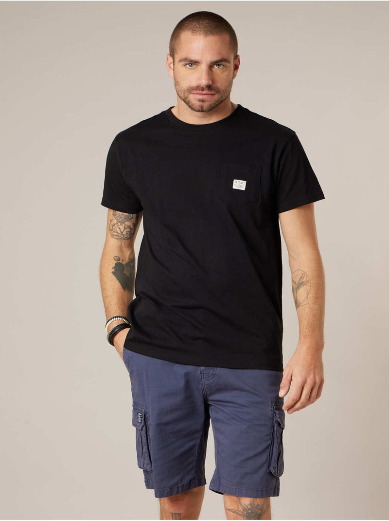 T-shirt homme en coton 'Deeluxe' Noir - Kiabi