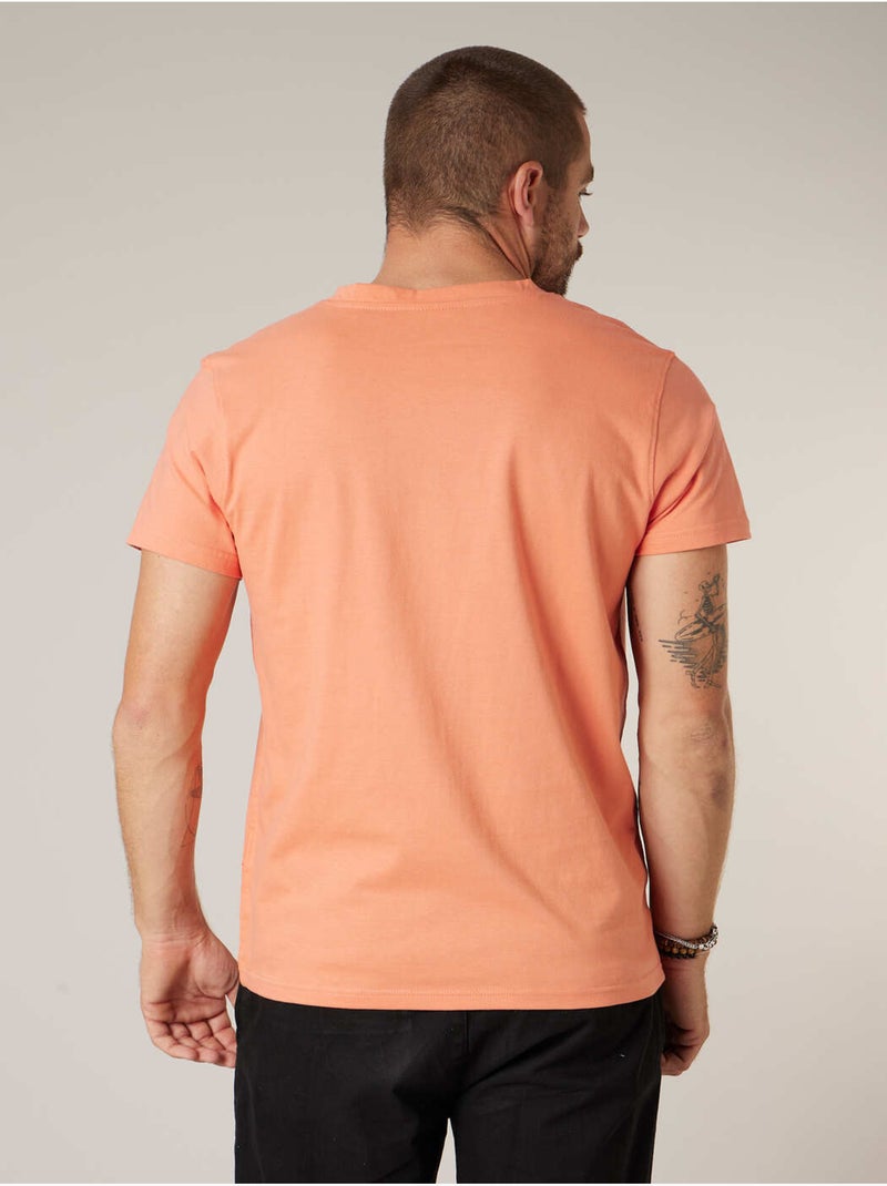 T-shirt homme en coton 'Deeluxe' Orange mandarine - Kiabi
