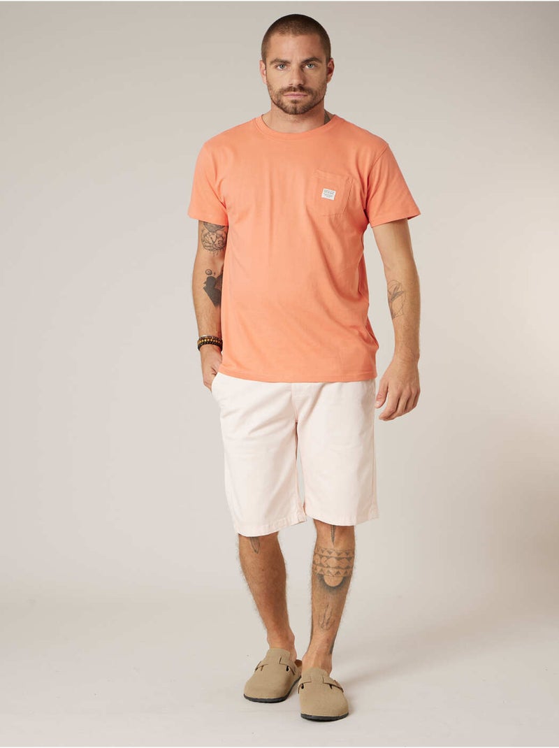 T-shirt homme en coton 'Deeluxe' Orange mandarine - Kiabi