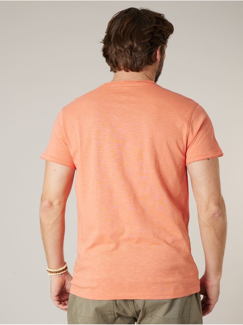 T-shirt homme en coton 'Deeluxe' Orange mandarine - Kiabi