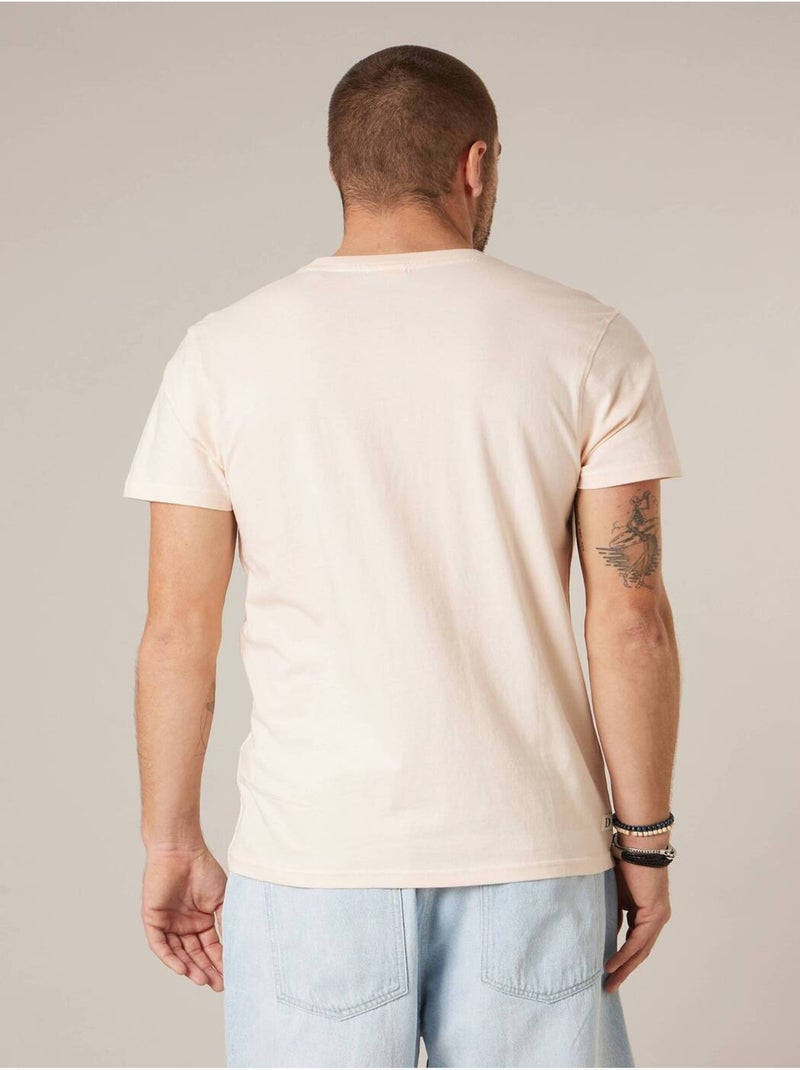 T-shirt homme en coton 'Deeluxe' Peche - Kiabi