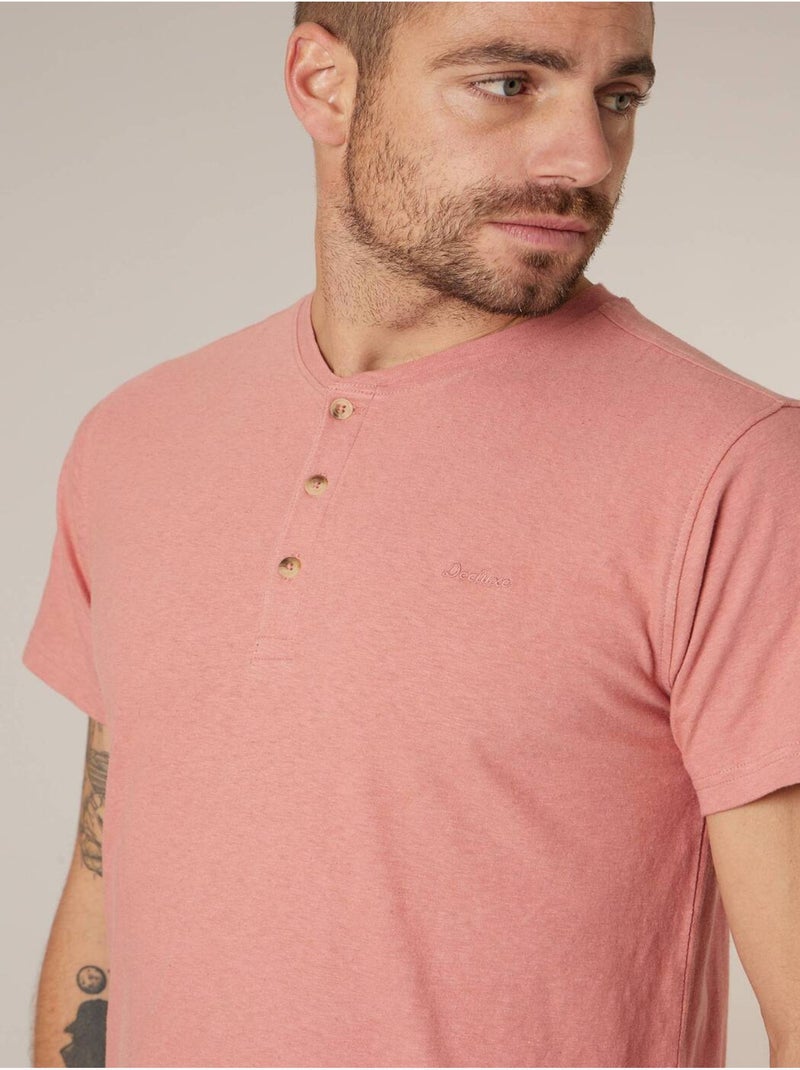 T-shirt homme en coton 'Deeluxe' Rose clair - Kiabi