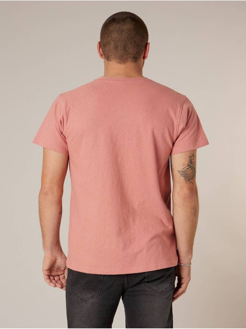 T-shirt homme en coton 'Deeluxe' Rose clair - Kiabi