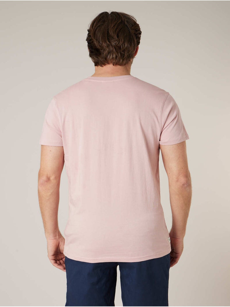 T-shirt homme en coton 'Deeluxe' Rose clair - Kiabi