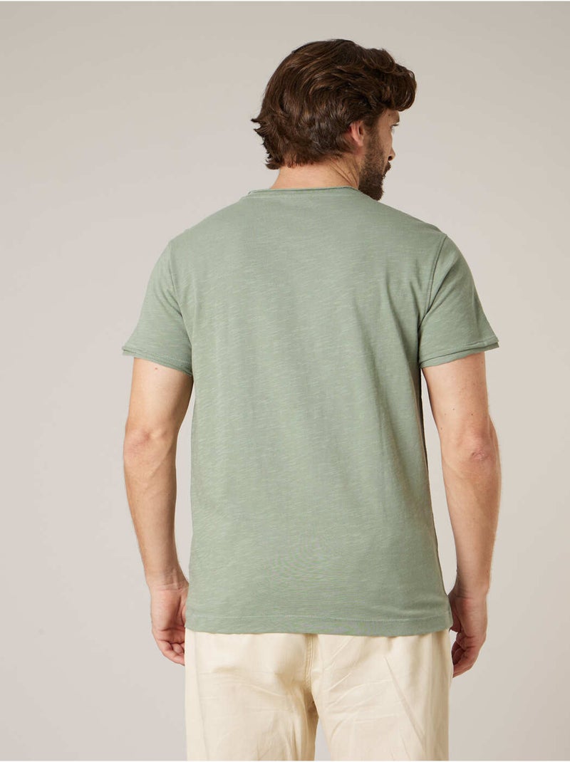 T-shirt homme en coton 'Deeluxe' Vert chèvrefeuille - Kiabi