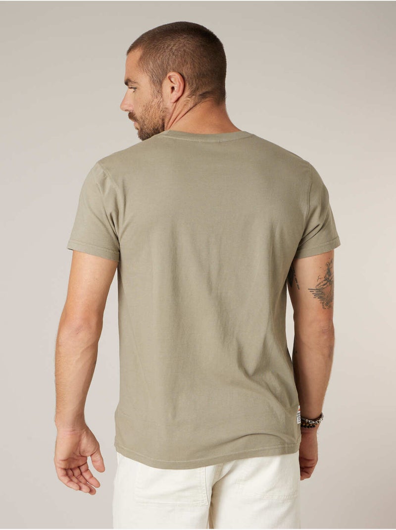 T-shirt homme en coton 'Deeluxe' Vert kaki clair - Kiabi