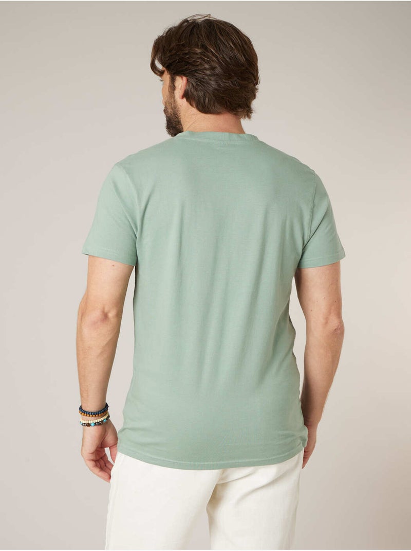 T-shirt homme en coton 'Deeluxe' Vert tilleul - Kiabi