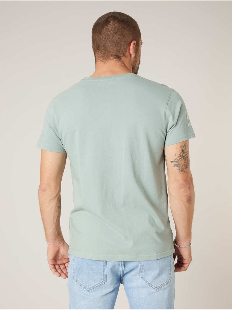 T-shirt homme en coton 'Deeluxe' Vert tilleul - Kiabi