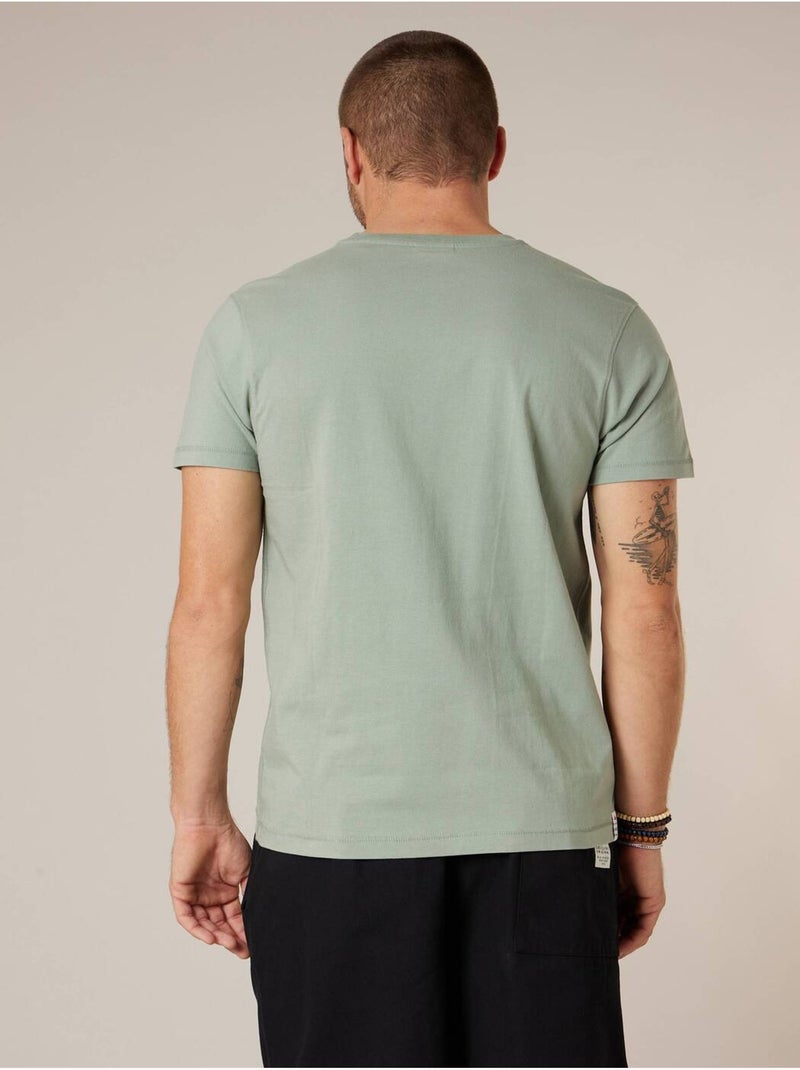 T-shirt homme en coton 'Deeluxe' Vert tilleul - Kiabi