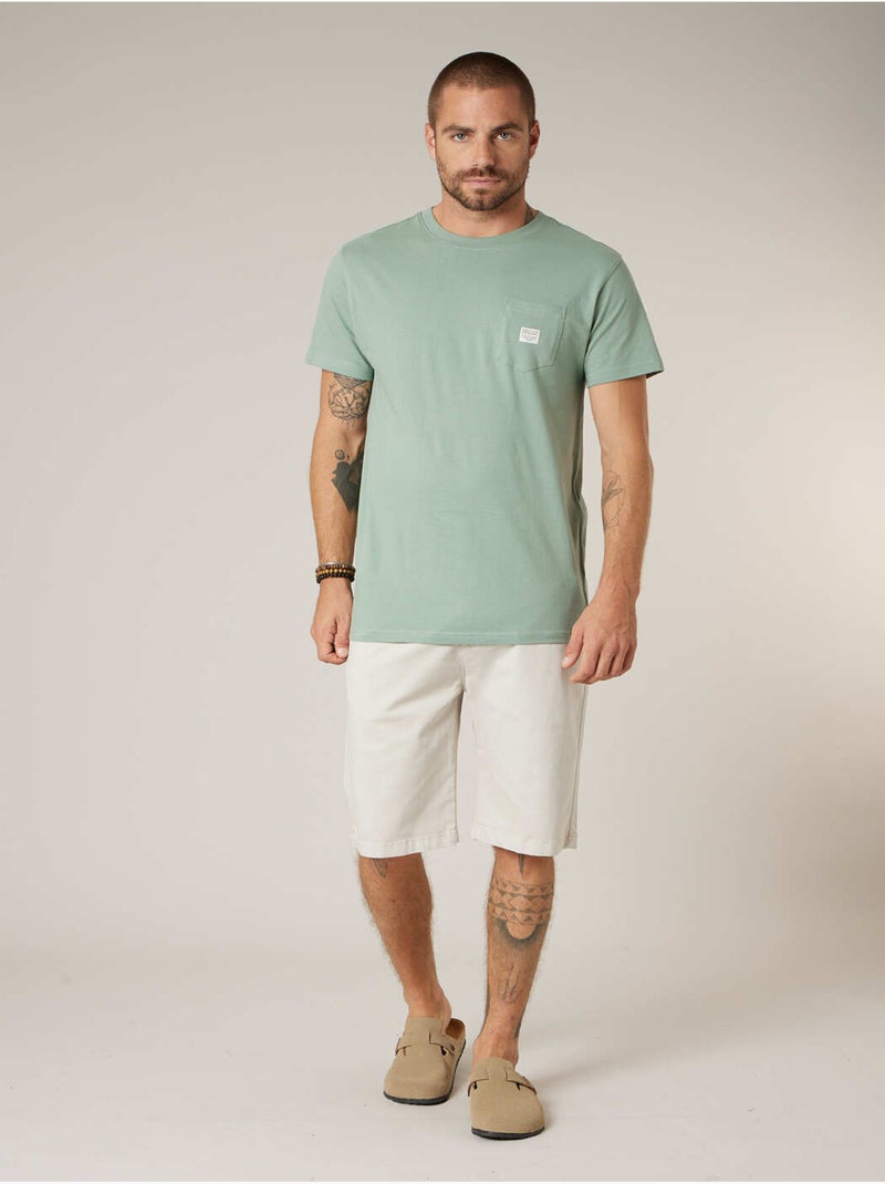 T-shirt homme en coton 'Deeluxe' Vert tilleul - Kiabi