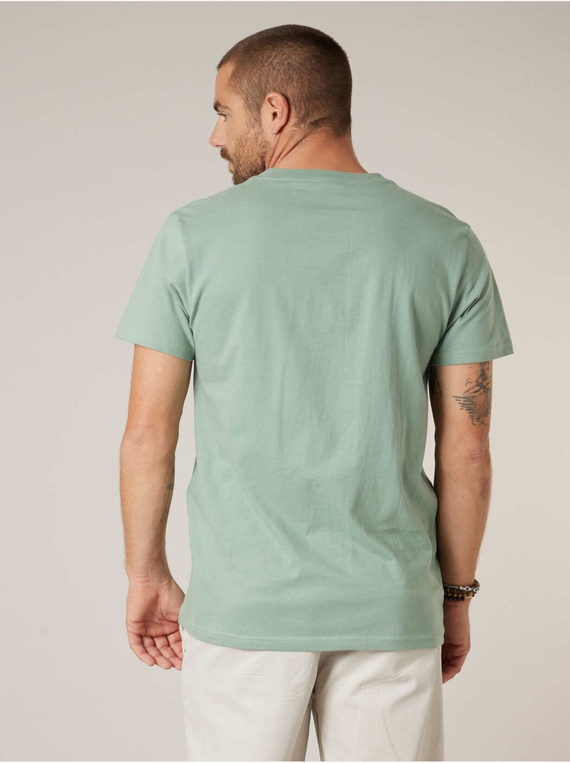 T-shirt homme en coton 'Deeluxe' Vert tilleul - Kiabi
