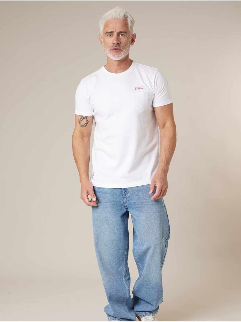 T-shirt homme en coton deeluxe x COCA-COLA 'Deeluxe' Blanc - Kiabi