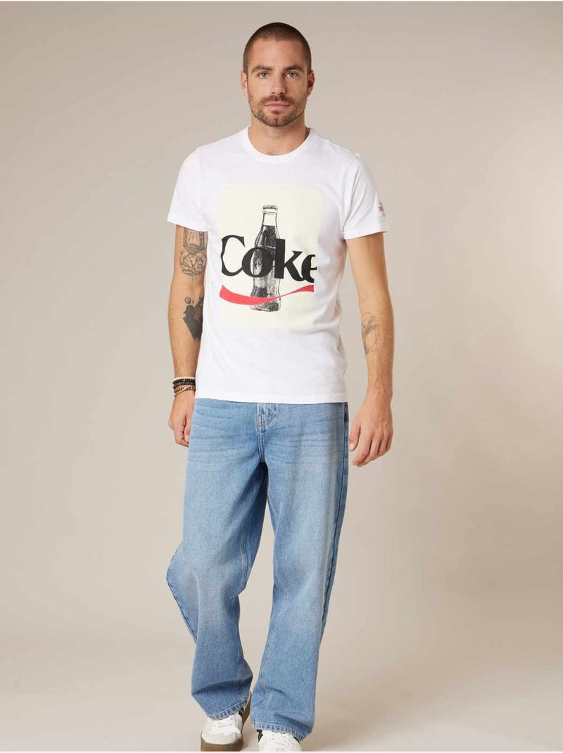 T-shirt homme en coton deeluxe x coca-cola 'Deeluxe' Blanc - Kiabi
