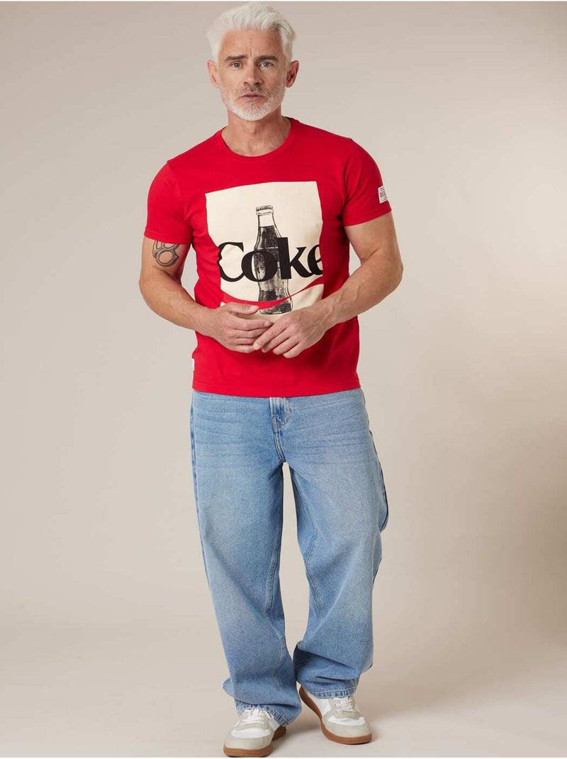 T-shirt homme en coton deeluxe x coca-cola 'Deeluxe' Rouge - Kiabi